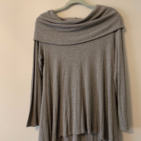 Gray Cowl Neck Sweater - Picture 2 of 5
